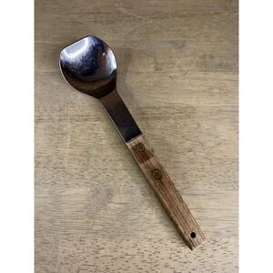 Vtg Vernco Ice Cream Spade Spoon Scoop Stainless w Wood Handle